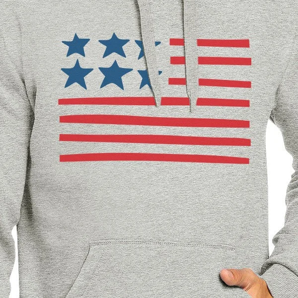 USA Flag Unisex Graphic Hoodie For Independence Day Gifts For Him