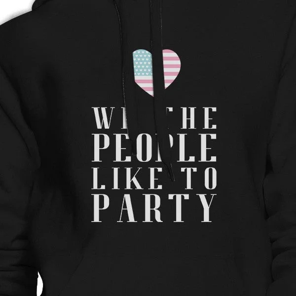 We The People Humorous Independence Day Hoodie Unisex Black