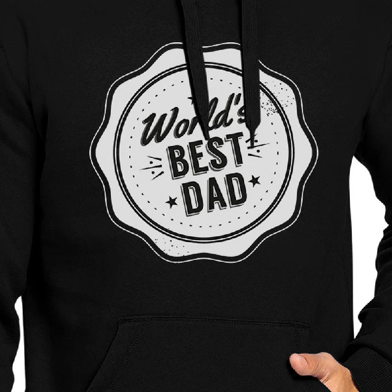 World's Best Dad Unisex Black Hoodie Cute Christmas Gifts For Dad