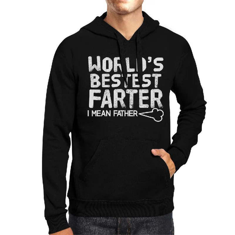 World's Bestest Farter Unisex Black Hoodie Funny Gifts For Dad