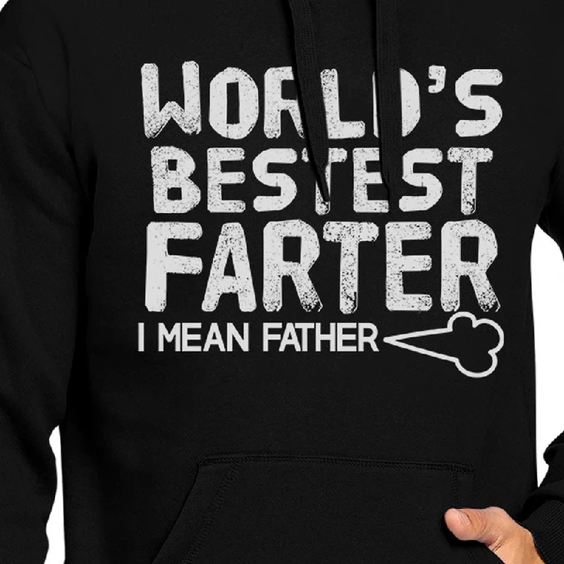 World's Bestest Farter Unisex Black Hoodie Funny Gifts For Dad