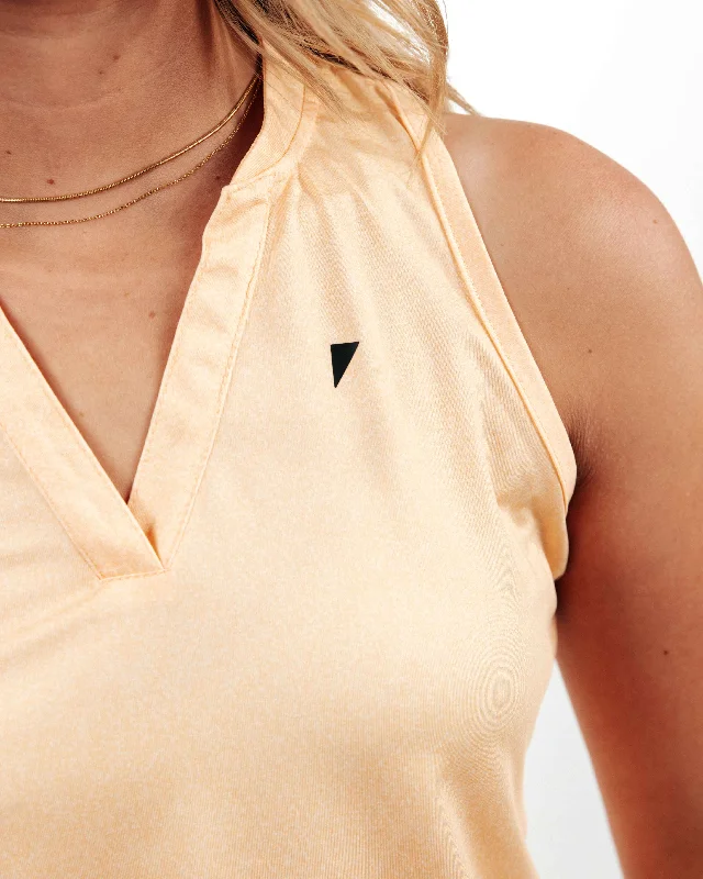 Women's Apricot Sleeveless Blade Polo