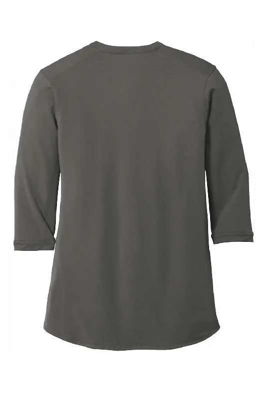 Port Authority Womens Moisture Wicking 3/4 Sleeve Polo Shirt - Sterling Grey