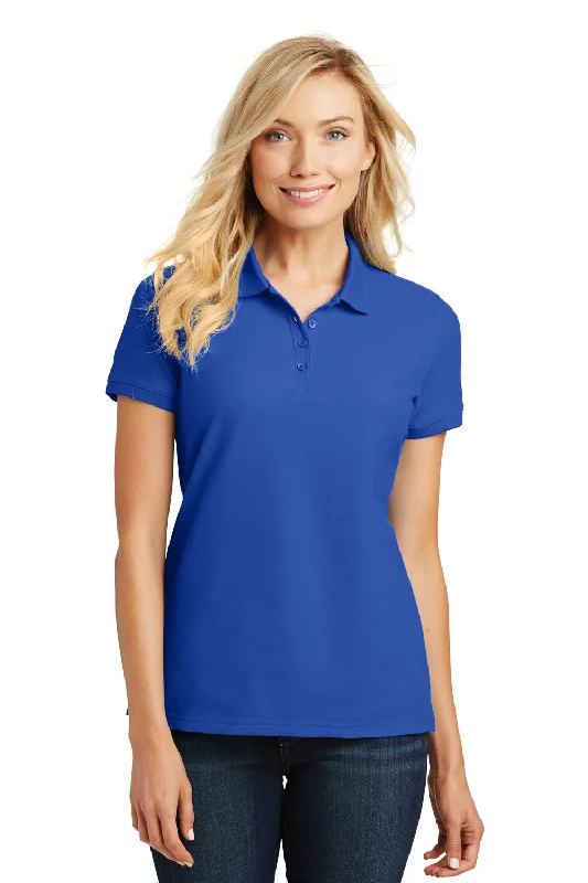 Port Authority Womens Core Classic Short Sleeve Polo Shirt - True Royal Blue