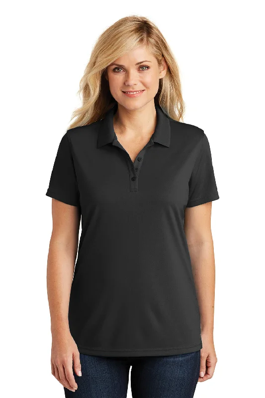 Port Authority Womens Dry Zone Moisture Wicking Short Sleeve Polo Shirt - Deep Black