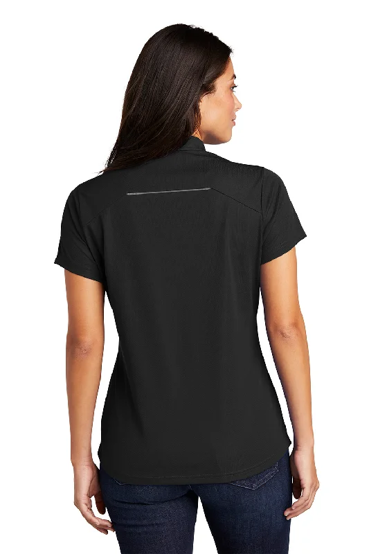 Port Authority Womens Moisture Wicking Short Sleeve Polo Shirt - Black