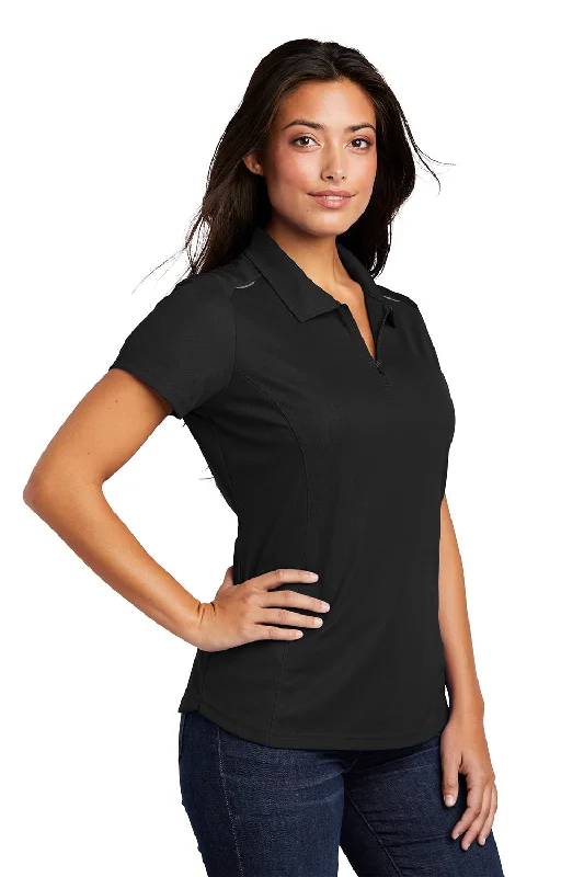 Port Authority Womens Moisture Wicking Short Sleeve Polo Shirt - Black