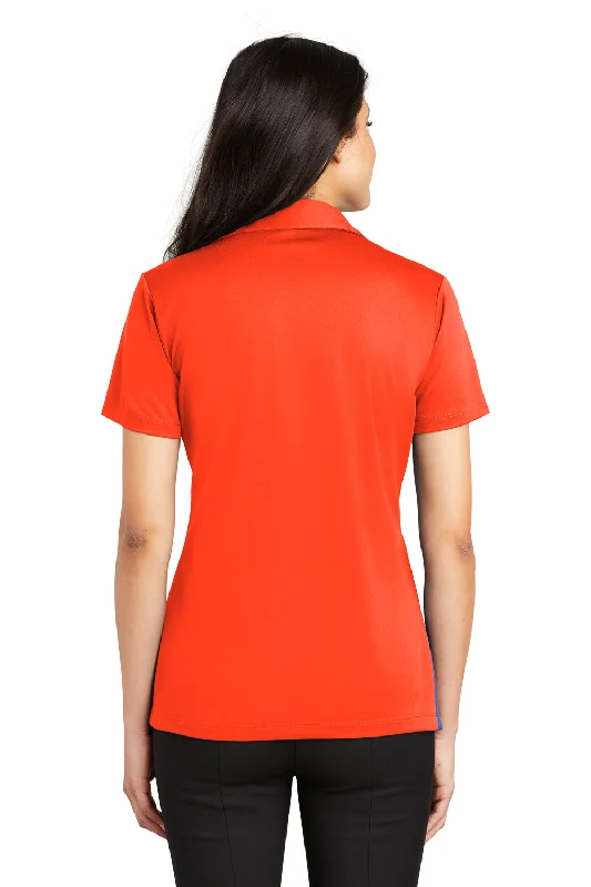 Port Authority Womens Silk Touch Performance Moisture Wicking Short Sleeve Polo Shirt - Neon Orange