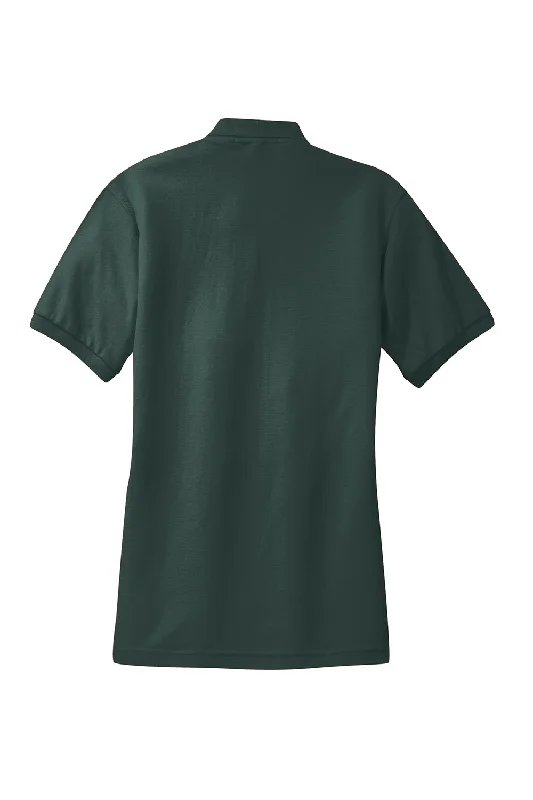 Port Authority Womens Silk Touch Wrinkle Resistant Short Sleeve Polo Shirt - Dark Green