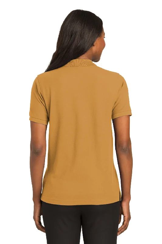 Port Authority Womens Silk Touch Wrinkle Resistant Short Sleeve Polo Shirt - Gold