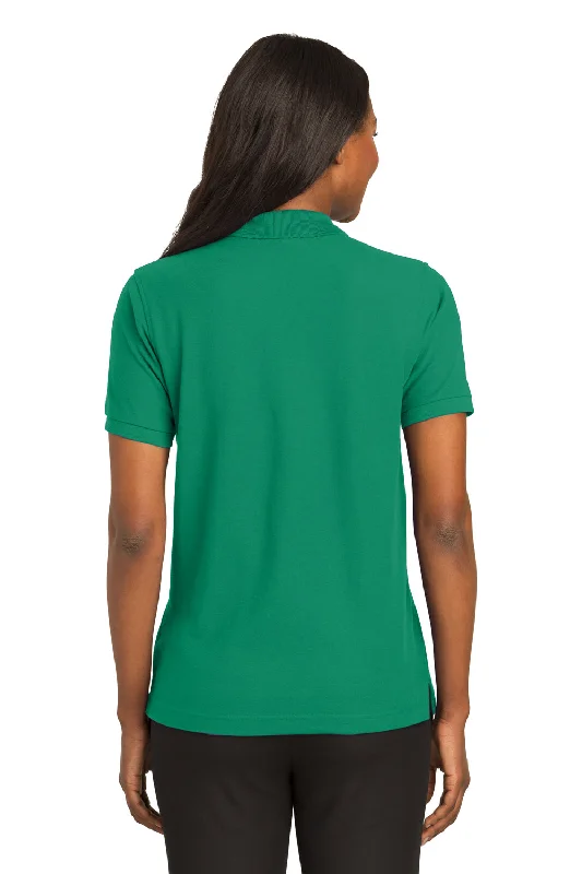 Port Authority Womens Silk Touch Wrinkle Resistant Short Sleeve Polo Shirt - Kelly Green