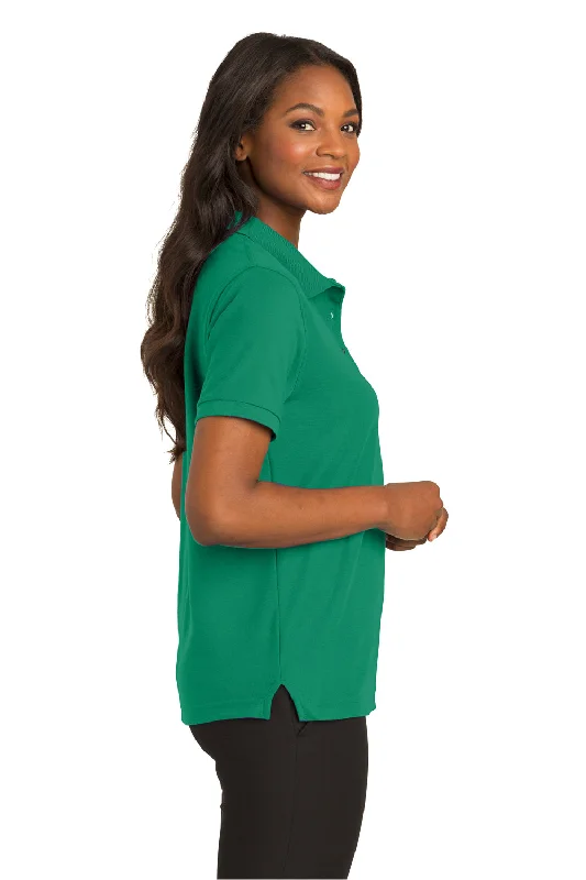 Port Authority Womens Silk Touch Wrinkle Resistant Short Sleeve Polo Shirt - Kelly Green