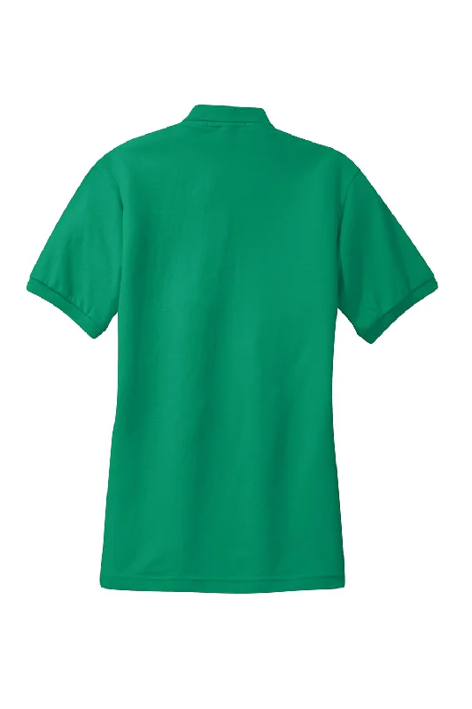 Port Authority Womens Silk Touch Wrinkle Resistant Short Sleeve Polo Shirt - Kelly Green