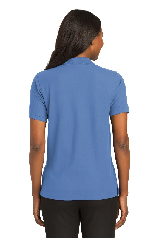 Port Authority Womens Silk Touch Wrinkle Resistant Short Sleeve Polo Shirt - Ultramarine Blue