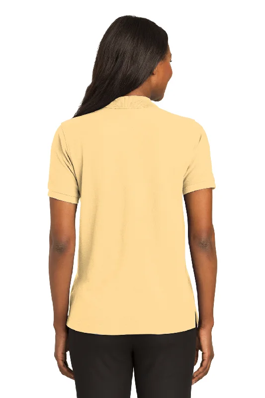 Port Authority Womens Silk Touch Wrinkle Resistant Short Sleeve Polo Shirt - Banana Yellow