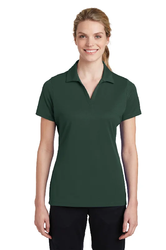 Sport-Tek Womens RacerMesh Moisture Wicking Short Sleeve Polo Shirt - Dark Forest Green