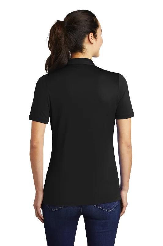 Sport-Tek Womens Moisture Wicking Short Sleeve Polo Shirt - Black