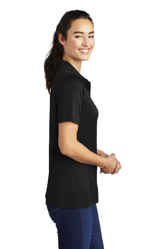 Sport-Tek Womens Moisture Wicking Short Sleeve Polo Shirt - Black