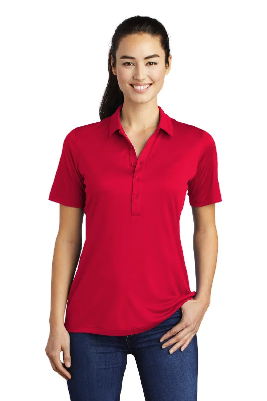 Sport-Tek Womens Moisture Wicking Short Sleeve Polo Shirt - True Red