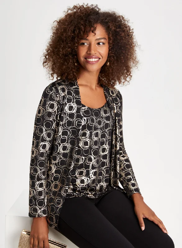 Long Sleeve Printed Tunic