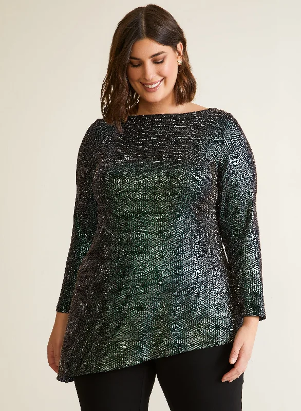 Shimmering Asymmetric Tunic